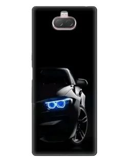 Чехол для Sony Xperia 10 с картинкой «BMW — ночной взгляд»