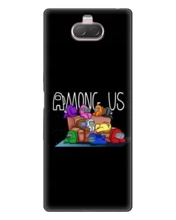 Чехол для Sony Xperia 10 с картинкой «Логотип Among Us»