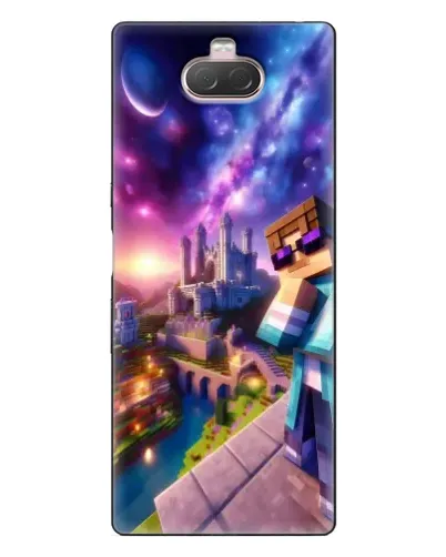 Чехол для Sony Xperia 10 с картинкой «Стив и космос» Чехол для Sony Xperia 10 с картинкой «Стив и космос»