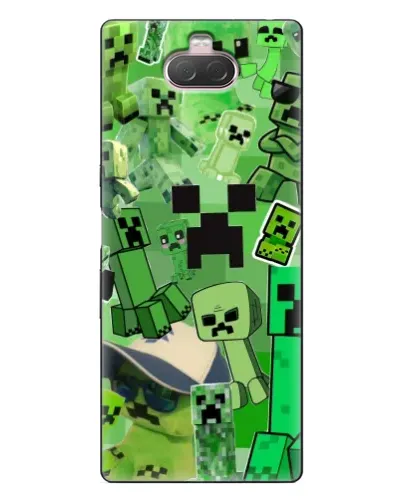 Чехол для Sony Xperia 10 с картинкой «Криперы Minecraft» Чехол для Sony Xperia 10 с картинкой «Криперы Minecraft»