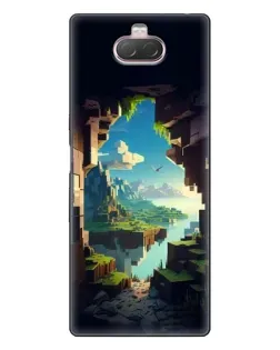 Чехол для Sony Xperia 10 с картинкой «Вид из пещеры»