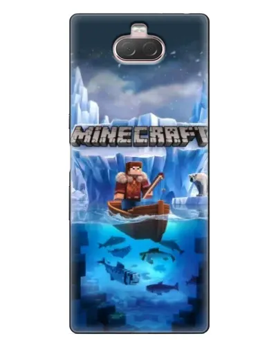 Чехол для Sony Xperia 10 с картинкой «Minecraft ледяной мир» Чехол для Sony Xperia 10 с картинкой «Minecraft ледяной мир»