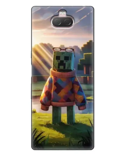 Чехол для Sony Xperia 10 с картинкой «Крипер в свитере» Чехол для Sony Xperia 10 с картинкой «Крипер в свитере»