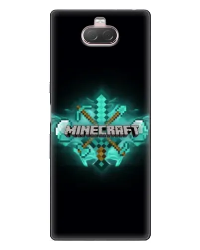 Чехол для Sony Xperia 10 с картинкой «Minecraft Diamond лого» Чехол для Sony Xperia 10 с картинкой «Minecraft Diamond лого»