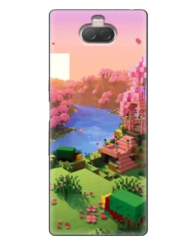 Чехол для Sony Xperia 10 с картинкой «Розовое дерево Minecraft» Чехол для Sony Xperia 10 с картинкой «Розовое дерево Minecraft»