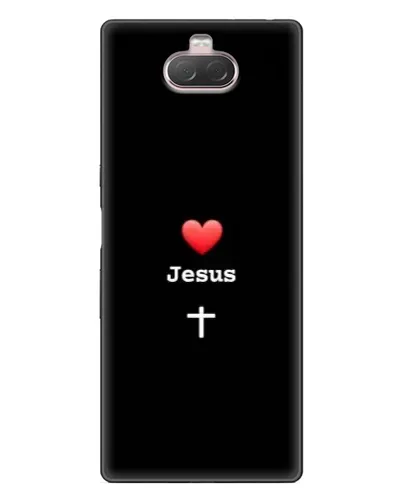 Чехол для Sony Xperia 10 с картинкой «Сердце - Jesus» Чехол для Sony Xperia 10 с картинкой «Сердце - Jesus»