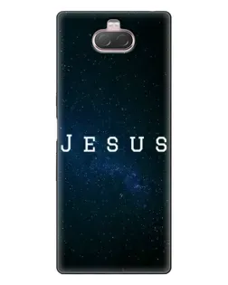 Чехол для Sony Xperia 10 с картинкой «Звездное небо Jesus»