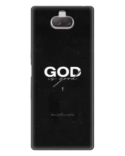 Чехол для Sony Xperia 10 с картинкой «GOD — Бог над всем»