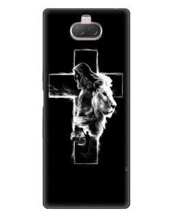 Чехол для Sony Xperia 10 с картинкой «Сияющий крест Jesus»
