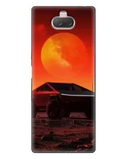 Чехол для Sony Xperia 10 с картинкой «Cybertruck на Марсе»