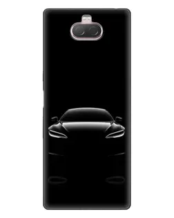 Чехол для Sony Xperia 10 с картинкой «Силуэт Tesla Night»
