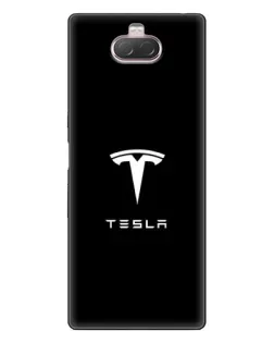 Чехол для Sony Xperia 10 с картинкой «Tesla White Logo» Чехол для Sony Xperia 10 с картинкой «Tesla White Logo»