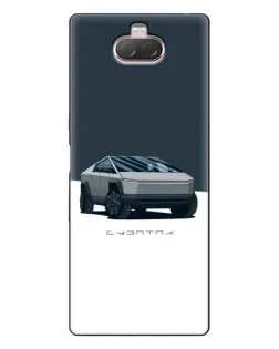 Чехол для Sony Xperia 10 с картинкой «Серебристый Cybertruck Tesla» Чехол для Sony Xperia 10 с картинкой «Серебристый Cybertruck Tesla»
