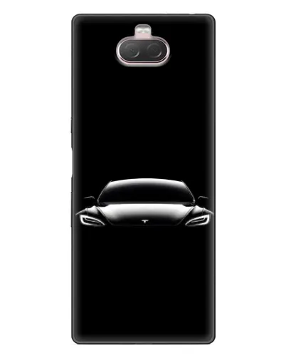 Чехол для Sony Xperia 10 с картинкой «Фары Tesla Night»