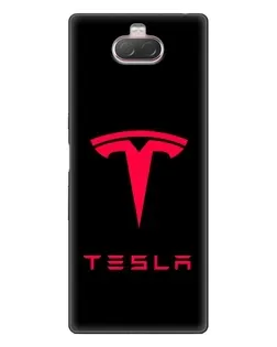 Чехол для Sony Xperia 10 с картинкой «Tesla Red Logo» Чехол для Sony Xperia 10 с картинкой «Tesla Red Logo»