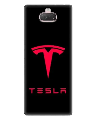 Чехол для Sony Xperia 10 с картинкой «Tesla Red Logo»