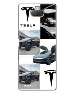 Чехол для Sony Xperia 10 с картинкой «Коллаж Cybertruck Tesla» Чехол для Sony Xperia 10 с картинкой «Коллаж Cybertruck Tesla»