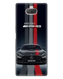 Чехол для Sony Xperia 10 с картинкой «Mercedes — белый карбон»