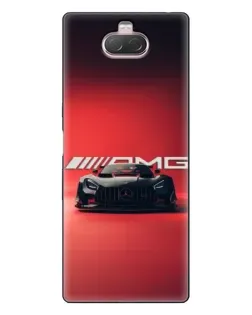 Чехол для Sony Xperia 10 с картинкой «Mercedes AMG — красная линия»