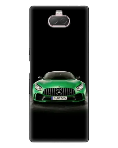 Чехол для Sony Xperia 10 с картинкой «Mercedes — неоновый лого»