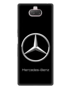 Чехол для Sony Xperia 10 с картинкой «Mercedes Silver Logo»