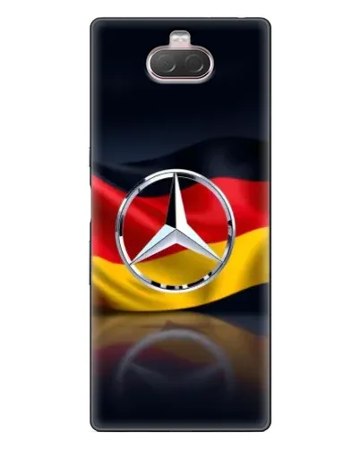 Чехол для Sony Xperia 10 с картинкой «Mercedes — флаг Германии»