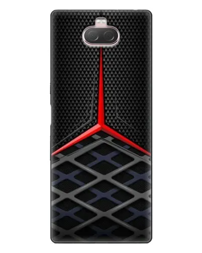 Чехол для Sony Xperia 10 с картинкой «Mercedes Carbon Grid»