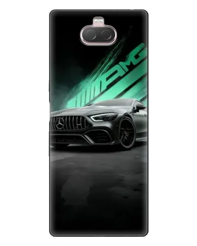 Чехол для Sony Xperia 10 с картинкой «Темный Mercedes AMG»