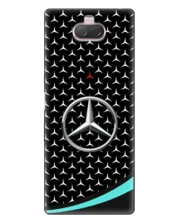Чехол для Sony Xperia 10 с картинкой «Mercedes — бирюзовый акцент»