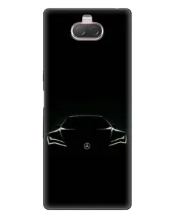 Чехол для Sony Xperia 10 с картинкой «Mercedes — силуэт авто» Чехол для Sony Xperia 10 с картинкой «Mercedes — силуэт авто»