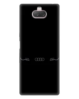 Чехол для Sony Xperia 10 с картинкой «Audi — световой подпись»