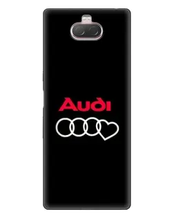 Чехол для Sony Xperia 10 с картинкой «Логотип Audi Heart»