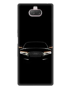 Чехол для Sony Xperia 10 с картинкой «Audi — ночной контур»