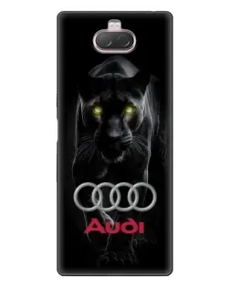 Чехол для Sony Xperia 10 с картинкой «Пантера и Audi»
