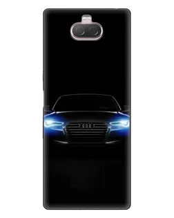 Чехол для Sony Xperia 10 с картинкой «Audi в неоне»