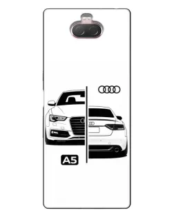 Чехол для Sony Xperia 10 с картинкой «Audi — контрастный дизайн»