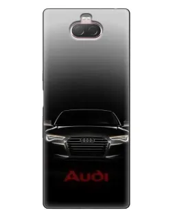 Чехол для Sony Xperia 10 с картинкой «Audi — градиентный контур»