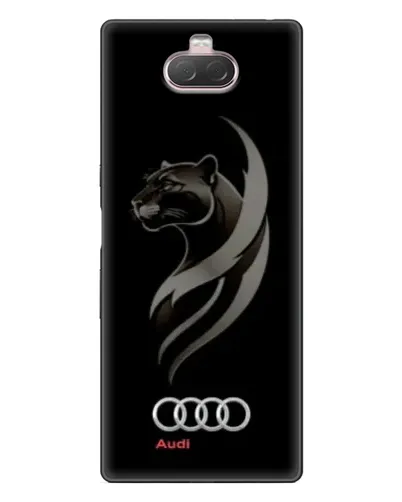 Чехол для Sony Xperia 10 с картинкой «Графика — пантера и Audi» Чехол для Sony Xperia 10 с картинкой «Графика — пантера и Audi»