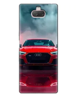 Чехол для Sony Xperia 10 с картинкой «Audi RS — красный стиль»