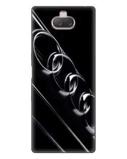Чехол для Sony Xperia 10 с картинкой «Audi — абстрактные кольца»