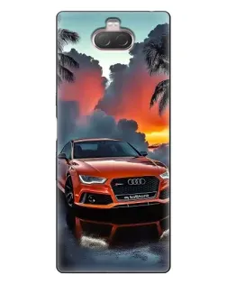 Чехол для Sony Xperia 10 с картинкой «Audi — закат»