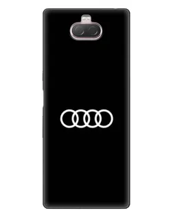 Чехол для Sony Xperia 10 с картинкой «Audi White Logo»