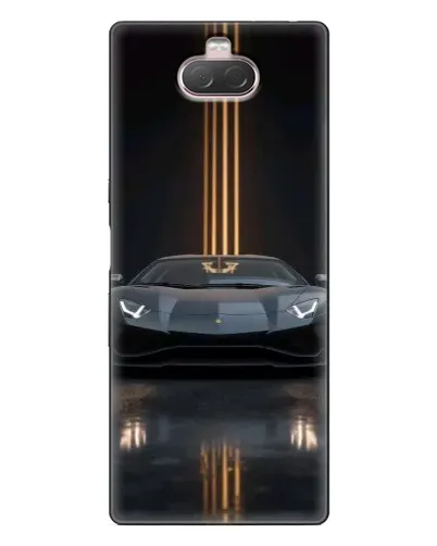 Чехол для Sony Xperia 10 с картинкой «Lamborghini золотые линии» Чехол для Sony Xperia 10 с картинкой «Lamborghini золотые линии»