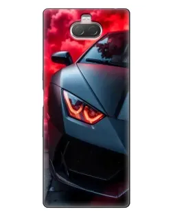 Чехол для Sony Xperia 10 с картинкой «Lamborghini красное сияние»