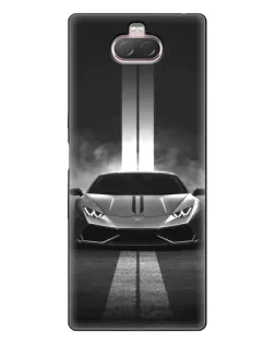 Чехол для Sony Xperia 10 с картинкой «Lamborghini симметрия дорог»