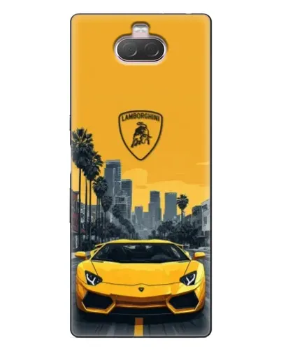 Чехол для Sony Xperia 10 с картинкой «Желтый Lamborghini город» Чехол для Sony Xperia 10 с картинкой «Желтый Lamborghini город»