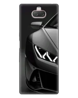 Чехол для Sony Xperia 10 с картинкой «Lamborghini фары детализация»