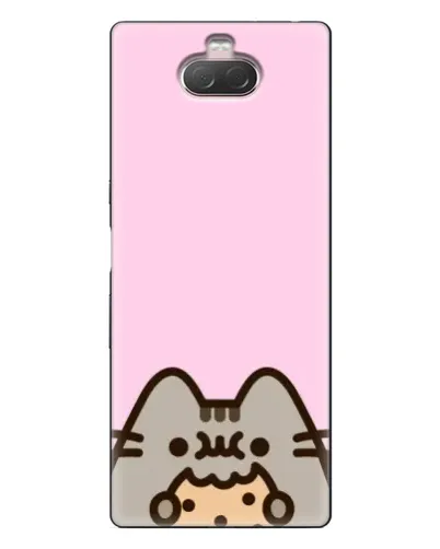 Чехол для Sony Xperia 10 с картинкой «Pusheen и печенье»
