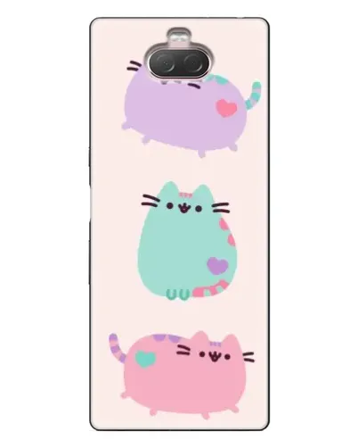 Чехол для Sony Xperia 10 с картинкой «Pusheen трио»