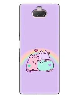 Чехол для Sony Xperia 10 с картинкой «Радужные Пушины»